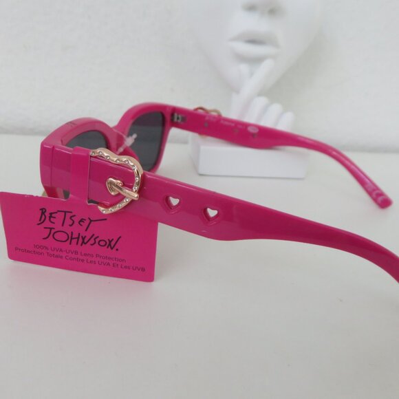 (#127) Betsey Johnson Pink Betsy\'s Belt Heart Sun Glasses main image 6